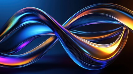 Abstract glowing infinity loop