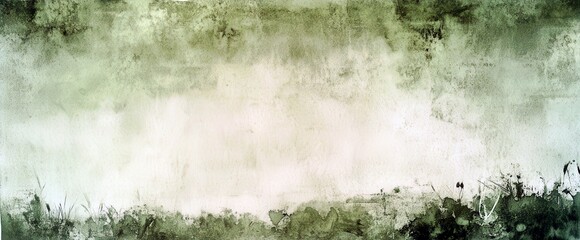 Poster - Serene Green Abstract Landscape with Soft Textures and Natural Hues, Ideal for Backgrounds and Artistic Projects in Tranquil Themes