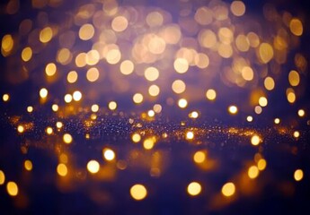 Poster - Beautiful Blurred Background with Warm Yellow Light Bokeh Effect for Wallpaper or Decorative Use in Various Creative Projects