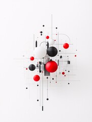 Poster - a bold visual composition of marketing preferences data represented through artistic charts, abstrac