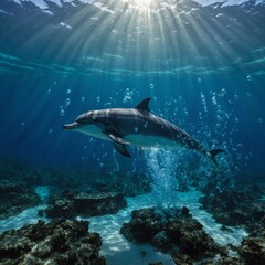 dolphin is a beautiful animal.and not dangerous animal.