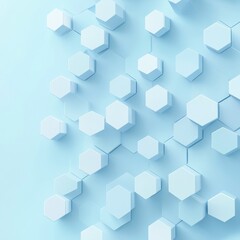 Wall Mural - Abstract Blue Hexagon Pattern Background