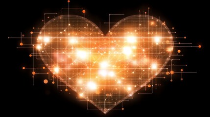 Poster - Digital Heart Network of Connections and Light