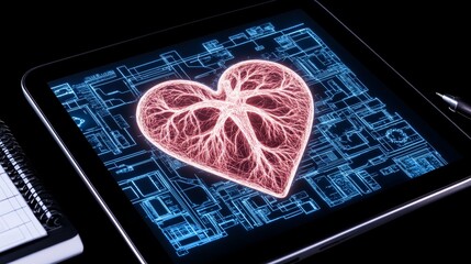 Poster - Digital Heart Technology and Love Symbiosis on Tablet