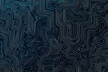 abstract close-up of a glowing blue digital circuit board, showcasing intricate connections and tech