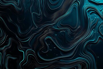 abstract close-up of a glowing blue digital circuit board, showcasing intricate connections and tech