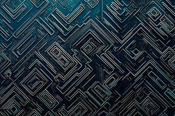 abstract close-up of a glowing blue digital circuit board, showcasing intricate connections and tech
