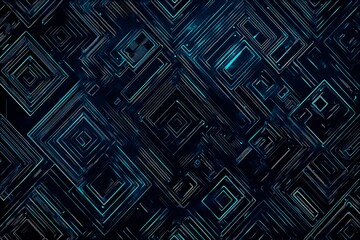 abstract close-up of a glowing blue digital circuit board, showcasing intricate connections and tech