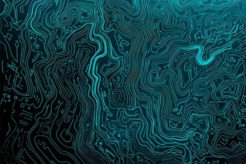 abstract close-up of a glowing blue digital circuit board, showcasing intricate connections and tech