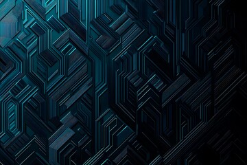 abstract close-up of a glowing blue digital circuit board, showcasing intricate connections and tech