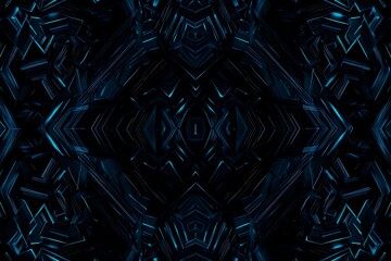 abstract close-up of a glowing blue digital circuit board, showcasing intricate connections and tech