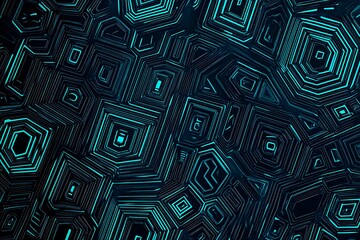 abstract close-up of a glowing blue digital circuit board, showcasing intricate connections and tech