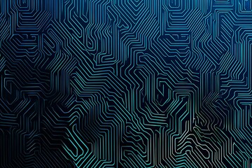abstract close-up of a glowing blue digital circuit board, showcasing intricate connections and tech