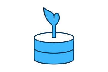 Poster - Plant with coin vector icon. Icon related to plant and business. suitable for web site, app, user interfaces, printable etc. flat line icon style. simple vector design editable