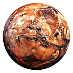 Canvas Print - PNG Mars sphere planet