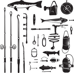 set of fishing equipment