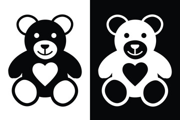 Poster - Teddy Bear Icon symbol vector, bear toy icon vector illustration. Icon for birthday or another special day. 