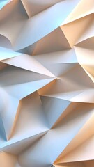 Aufkleber - Geometric 3d shapes creating a pastel colored abstract background with soft light and dynamic triangles rapezoid white hue low opacity
