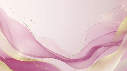 Poster - Elegant Pink Gold Abstract Wave Design Background