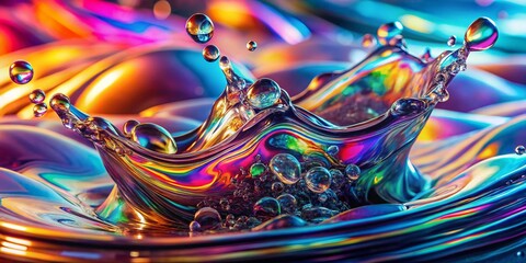  Macro Geometric Fluid Splash Backgrounds: Holographic Trendy Banner Designs
