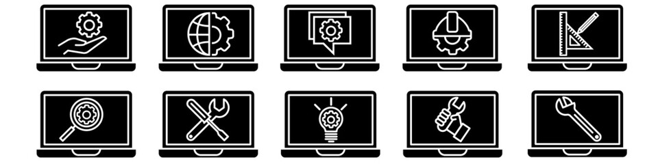 Fototapete - Engineering icon vector set. Manufacturing illustration sign collection. engineer symbol. technology logo.