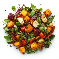 Wall Mural - Roasted veggies with chilled greens 