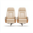 © N. W. - A luxury jet interior, leather seats, polished wood accents, photorealistic rendering, isolated on white background