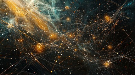 Unveiling the abstract cosmos of technology a digital connection in cyberspace background