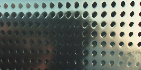 Poster - Halftone texture design with perforated pattern and soft light effects in a modern interior setting