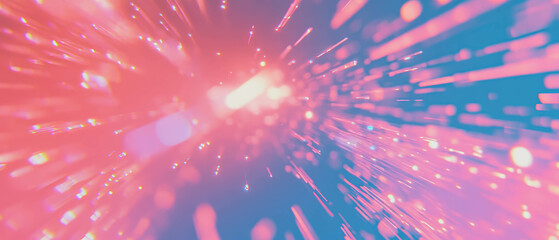 Aufkleber - Close-up view of vibrant abstract sparks with central focus and radiant banner