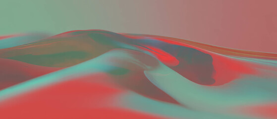 Poster - Flowing sound waves create an abstract audio backdrop with vibrant colors and design