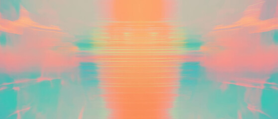 Poster - Glitching music frequencies create vibrant abstract background with edgy focal point