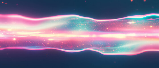 Poster - Glowing sparks create an abstract background with space for text and bright decorative elements