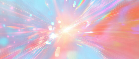 Poster - Vibrant gradient spark colors create an abstract design with an empty center for text or graphics