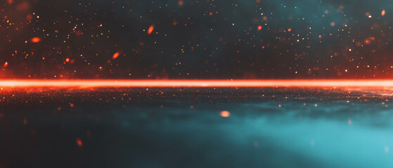 Aufkleber - Metallic sparks fly in an abstract industrial background with an empty center for text