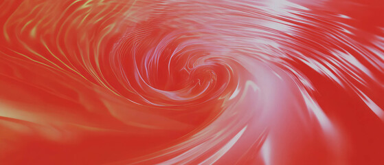 Poster - Spiral sound waves in vibrant red tones with space for branding and design elements