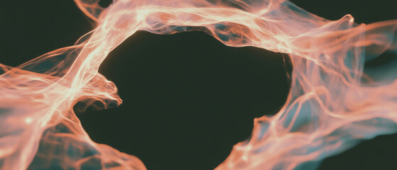 Poster - Visual representation of fire conveying energy and movement against a dark background