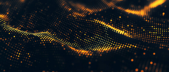 Poster - Abstract film textures with geometric patterns and light effects on a black background