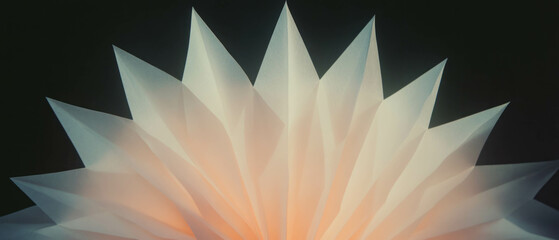Leinwandbilder - Angular paper folds create a dynamic texture with sharp geometric design on a black background