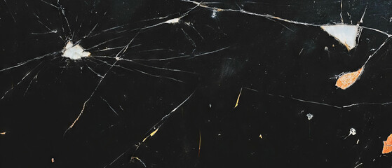Aufkleber - Broken window texture with web of cracks for creative backgrounds and designs