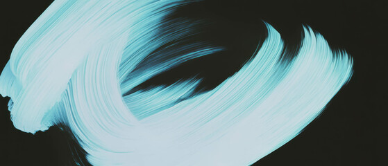Aufkleber - Brushstrokes create geometric shapes with a defined look on black background