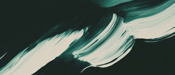 Poster - Curved brushstrokes create an organic texture on a black background