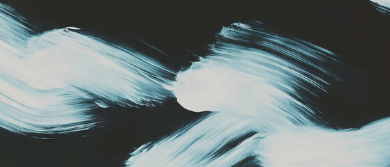 Poster - Dark brushstroke texture on light backdrop creates high contrast visual appeal