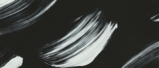 Aufkleber - Brushstroke texture with fan brush effect on a black background showcasing artistic movement