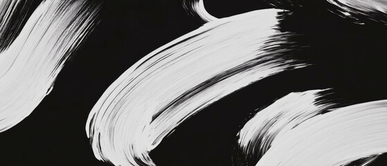 Poster - Dynamic brushstrokes create striking texture against a black background