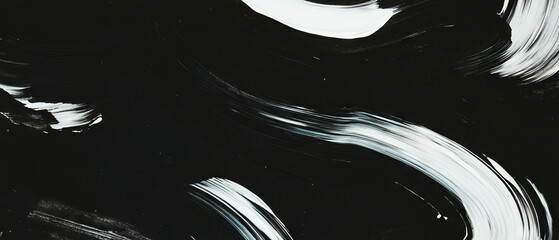 Poster - Brushstrokes overlay texture creating dynamic visual flow on a black background