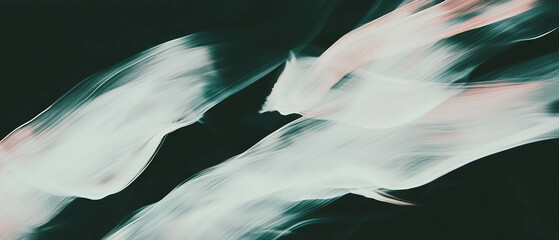 Poster - Brushstrokes in light colors create a soft contrast on a dark background for an artistic look