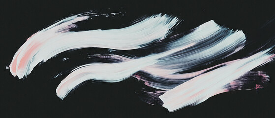 Aufkleber - Soft brushstroke texture in light colors against a dark background creating a calm aesthetic