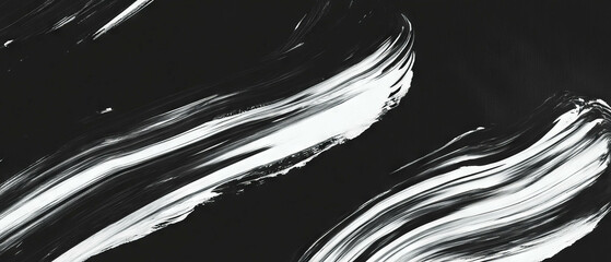 Poster - Dynamic brushstroke texture on a black background for vivid artistic expression
