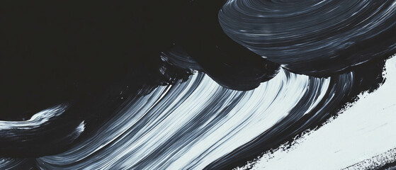 Poster - Artistic brushstrokes create a textured overlay with subtle integration against a dark background